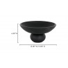 Asha Decorative Bowl Black Terracotta- dimension