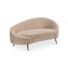 Abigail Chaise Light Brown Faux Shearling- side view - Abigail Chaise Light Brown Faux Shearling- side view