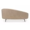 Abigail Chaise Light Brown Faux Shearling- back view - Abigail Chaise Light Brown Faux Shearling- back view
