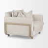 Mercana Roy II Beige Upholstered and Brown Wood Frame Arm Chair Side