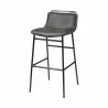 Mercana Kavalan 37.5" Total Height Ebony Leather Seat Black Metal Frame Bar Stool 1 - Mercana Kavalan 37.5" Total Height Ebony Leather Seat Black Metal Frame Bar Stool 1
