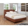 Alpine Furniture Sophia California King Faux Leather Platform Bed, Brown - Lifestyle