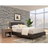 Alpine Furniture Sophia California King Faux Leather Platform Bed, Gray - Lifestyle