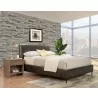 Alpine Furniture Sophia California King Faux Leather Platform Bed, Gray - Lifestyle - Alpine Furniture Sophia California King Faux Leather Platform Bed, Gray - Lifestyle