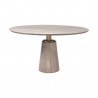 Mercana Maxwell 54" Brown Solid Wood Top Brown Metal/Wood Base Dining Table 2