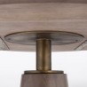 Mercana Maxwell 54" Brown Solid Wood Top Brown Metal/Wood Base Dining Table 3