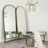 Mercana Jessie 55L x 16W White/Gray Hair-On-Hide Seat With Gold Metal Base Accent Bench 1