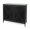 Mercana Poppy III 40L x 16W Black Metal With Glass Door Accent Cabinet - Mercana Poppy III 40L x 16W Black Metal With Glass Door Accent Cabinet
