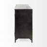 Mercana Poppy III 40L x 16W Black Metal With Glass Door Accent Cabinet Side