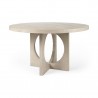 Mercana Liesl 54.L x 54.0W x 30.0H Barely Gray Finished Wood With Circular Top Dining Table 5