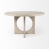 Mercana Liesl 54.L x 54.0W x 30.0H Barely Gray Finished Wood With Circular Top Dining Table 1
