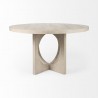 Mercana Liesl 54.L x 54.0W x 30.0H Barely Gray Finished Wood With Circular Top Dining Table