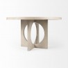 Mercana Liesl 54.L x 54.0W x 30.0H Barely Gray Finished Wood With Circular Top Dining Table 2