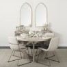 Mercana Liesl 54.L x 54.0W x 30.0H Barely Gray Finished Wood With Circular Top Dining Table
