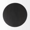 Mercana Maxwell 20" Round Dark Brown Wood With Black Metal Pedestal Side Table Top