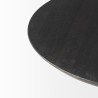 Mercana Maxwell 20" Round Dark Brown Wood With Black Metal Pedestal Side Table 1