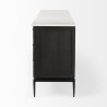 Mercana Divina Black-Brown Wood w/ White Marble Top and Black Metal Base Sideboard 2