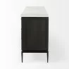 Mercana Divina Black-Brown Wood w/ White Marble Top and Black Metal Base Sideboard 2 - Mercana Divina Black-Brown Wood w/ White Marble Top and Black Metal Base Sideboard 2