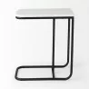 Mercana Kyra 12.0L x 20.0W x 23.0H White Marble Top W/Black Iron Frame C-Shaped End and Side Table 1 - Mercana Kyra 12.0L x 20.0W x 23.0H White Marble Top W/Black Iron Frame C-Shaped End and Side Table 1