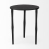 Mercana Timothy 16.0L x 16.0W X 20.0H Ebony Black Iron Side Table 2
