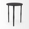 Mercana Timothy 16.0L x 16.0W X 20.0H Ebony Black Iron Side Table 3