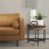 Mercana Marquisa (Set of 2) 22.5L x 22.5W x 20.8H Light Brown Wood With Black Metal Base Nesting Side Tables 5 - Mercana Marquisa (Set of 2) 22.5L x 22.5W x 20.8H Light Brown Wood With Black Metal Base Nesting Side Tables 5