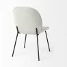 Mercana Inala White Fabric Seat Black Metal Frame Dining Chair 2 - Mercana Inala White Fabric Seat Black Metal Frame Dining Chair 2