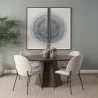 Mercana Inala White Fabric Seat Black Metal Frame Dining Chair Set - Mercana Inala White Fabric Seat Black Metal Frame Dining Chair Set