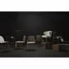Mercana Inala White Fabric Seat Black Metal Frame Dining Chair - Mercana Inala White Fabric Seat Black Metal Frame Dining Chair
