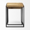 Mercana Karissa (Set of 2) 19.3L x 13W x 24.8H Light Brown Wood Top With Black Metal Base Nesting Accent Tables 3