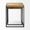 Mercana Karissa (Set of 2) 19.3L x 13W x 24.8H Light Brown Wood Top With Black Metal Base Nesting Accent Tables 3 - Mercana Karissa (Set of 2) 19.3L x 13W x 24.8H Light Brown Wood Top With Black Metal Base Nesting Accent Tables 3