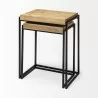 Mercana Karissa (Set of 2) 19.3L x 13W x 24.8H Light Brown Wood Top With Black Metal Base Nesting Accent Tables 1 - Mercana Karissa (Set of 2) 19.3L x 13W x 24.8H Light Brown Wood Top With Black Metal Base Nesting Accent Tables 1
