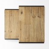 Mercana Karissa (Set of 2) 19.3L x 13W x 24.8H Light Brown Wood Top With Black Metal Base Nesting Accent Tables