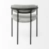Mercana Parker Gray Fabric Seat Black Metal Dining Chair 2 - Mercana Parker Gray Fabric Seat Black Metal Dining Chair 2