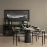 Mercana Parker Gray Fabric Seat Black Metal Dining Chair - Mercana Parker Gray Fabric Seat Black Metal Dining Chair