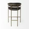 Mercana Parker Brown Faux Leather Seat Gold Metal Counter Stool Back 2 - Mercana Parker Brown Faux Leather Seat Gold Metal Counter Stool Back 2