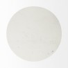 Mercana Maxwell 48L x 48W x 30H White Marble Round Top With Brown Metal and Wood Pedestal Base Dining Table Top