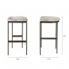 Mercana Millie 16.75 X 17.75 X 30 Hair-on-hide Seat With Gold Frame Bar Stool 2