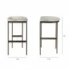 Mercana Millie 16.75 X 17.75 X 30 Hair-on-hide Seat With Gold Frame Bar Stool 2 - Mercana Millie 16.75 X 17.75 X 30 Hair-on-hide Seat With Gold Frame Bar Stool 2