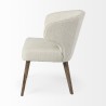 Niles 22.5L x 24.0W x 32.0H Cream Fabric Seat W/ Medium Brown Wooden Legs Wingback Dining Chair Side