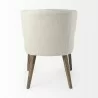 Niles 22.5L x 24.0W x 32.0H Cream Fabric Seat W/ Medium Brown Wooden Legs Wingback Dining Chair Back - Niles 22.5L x 24.0W x 32.0H Cream Fabric Seat W/ Medium Brown Wooden Legs Wingback Dining Chair Back