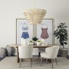 Niles 22.5L x 24.0W x 32.0H Cream Fabric Seat W/ Brown Wooden Legs Wingback Dining Chair 1