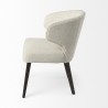 Niles 22.5L x 24.0W x 32.0H Cream Fabric Seat W/ Dark Brown Wooden Legs Wingback Dining Chair Side