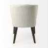 Niles 22.5L x 24.0W x 32.0H Cream Fabric Seat W/ Dark Brown Wooden Legs Wingback Dining Chair Back - Niles 22.5L x 24.0W x 32.0H Cream Fabric Seat W/ Dark Brown Wooden Legs Wingback Dining Chair Back