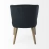 Niles 23.5L x 24.0W x 32.0H Navy Fabric Seat W/ Medium Brown Wooden Legs Wingback Dining Chair Back - Niles 23.5L x 24.0W x 32.0H Navy Fabric Seat W/ Medium Brown Wooden Legs Wingback Dining Chair Back