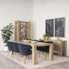 Niles 23.5L x 24. 20W x 32.0H Navy Fabric Seat W/ Medium Brown Wooden Legs Wingback Dining Chair