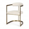 Mercana Hollyfield II Cream Fabric Seat W/ Gold Iron Frame Dining Chair