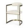 Mercana Hollyfield II Cream Fabric Seat W/ Gold Iron Frame Dining Chair - Mercana Hollyfield II Cream Fabric Seat W/ Gold Iron Frame Dining Chair