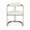 Mercana Hollyfield II Cream Fabric Seat W/ Gold Iron Frame Dining Chair Front - Mercana Hollyfield II Cream Fabric Seat W/ Gold Iron Frame Dining Chair Front