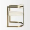Mercana Hollyfield II Cream Fabric Seat W/ Gold Iron Frame Dining Chair Side 2 - Mercana Hollyfield II Cream Fabric Seat W/ Gold Iron Frame Dining Chair Side 2